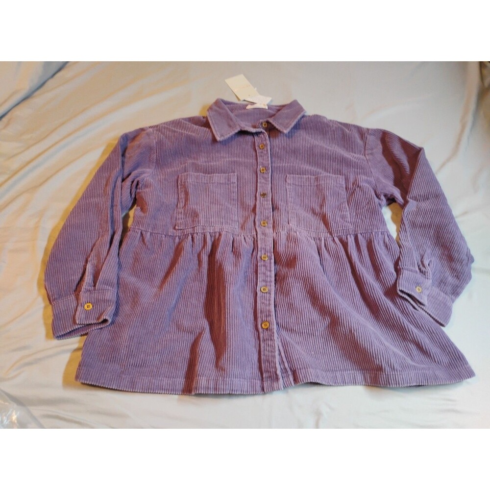 ee:some Purple Womens Shacket Size Small Corduroy